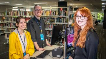 Amy Rose (left), Library Assistant Children & Youth; Jarrett Wall, Librarian Innovation & Outreach; Siobhan Graham, Librarian Community Engagement. Picture supplied