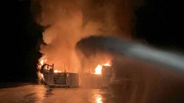 The fire on board the Conception dive boat in California in 2019 killed 34 people. (AP PHOTO)