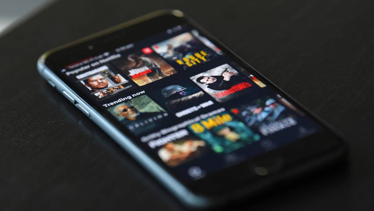 
Stock image of a Netflix app on an iPhone. (AAP Image/James Ross)