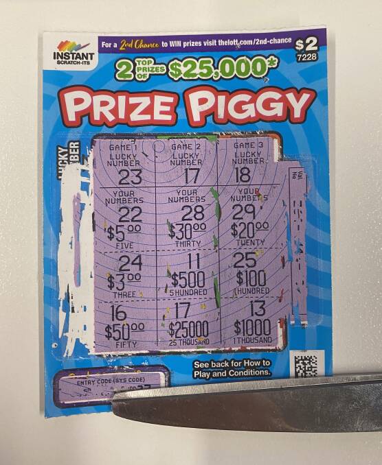The winning ticket. Picture supplied