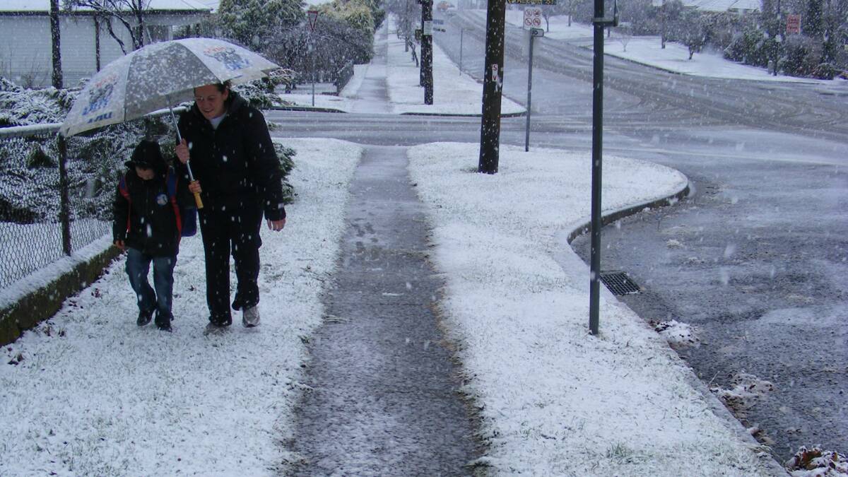 Snow in Oberon in 2012. Picture from file 