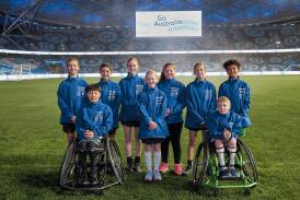 The young athletes who took part in the video at Allianz stadium to promote the Olympic and Paralympic spirit amongst young sports people.