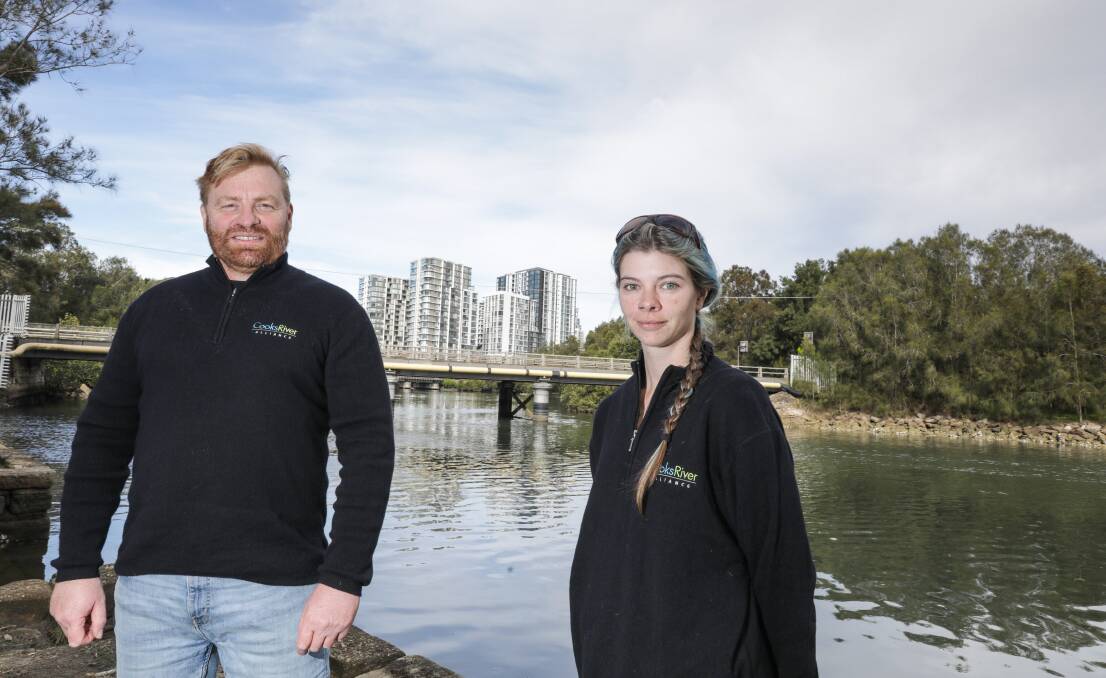 Cooks River Alliance Executive Officer Dr Andrew Thomas and Cooks River Alliance Aboriginal Landcare Coordinator Stacey Gilbert. Picture by John Veage