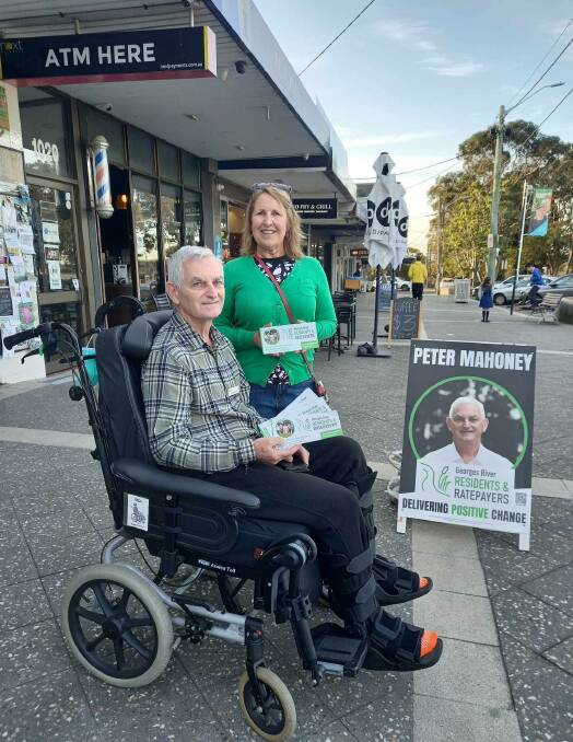 Councillor Peter Mahoney with Sonia Baxant, who will be running as a candidate in Peter's group in Peakhurst Ward at the upcoming local government elections.