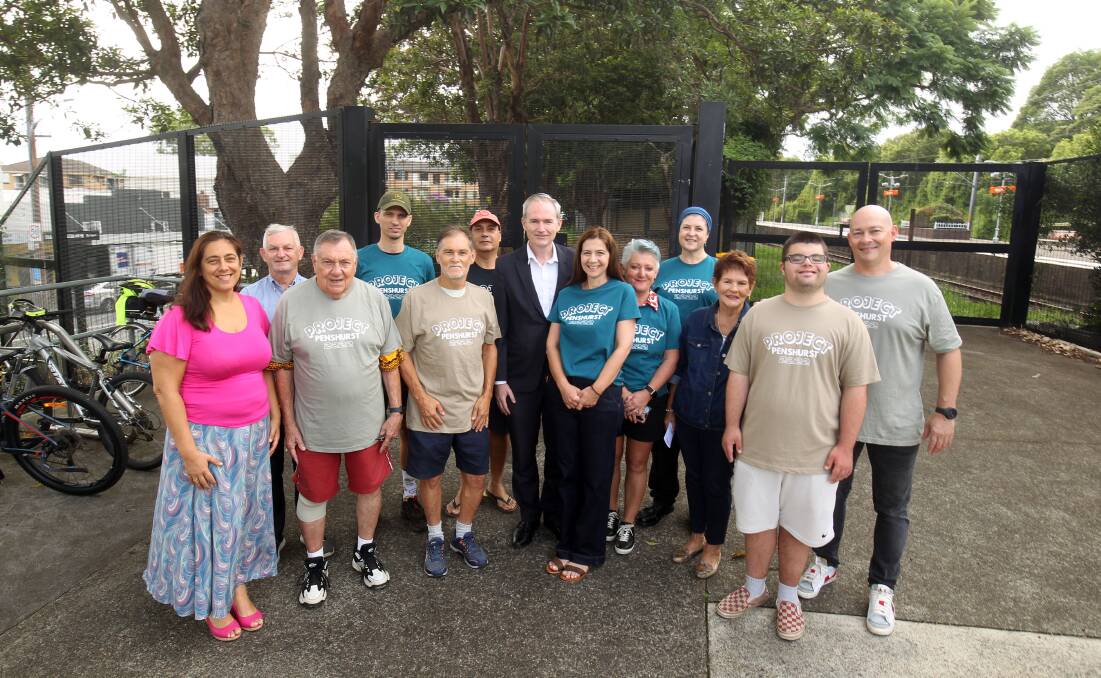 Members of the Project Penshurst community group with Banks MP David Coleman, centre, and Councillors Christina Jamieson and Peter Mahoney, left. Picture: Chris Lane