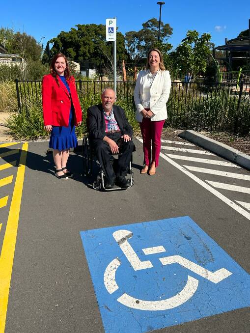 Bayside Mayor Dr Christina Curry (right) with Kelley Temple, Policy and Government Relations Manager, and Michael Rabbitt (President) of the Physical Disability Council of NSW.