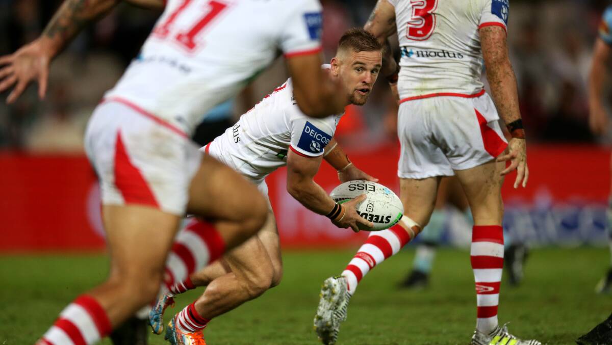 No.1 man: Matt Dufty's solo try was one of the highlights for the Dragons in the opening round. Picture: Geoff Jones