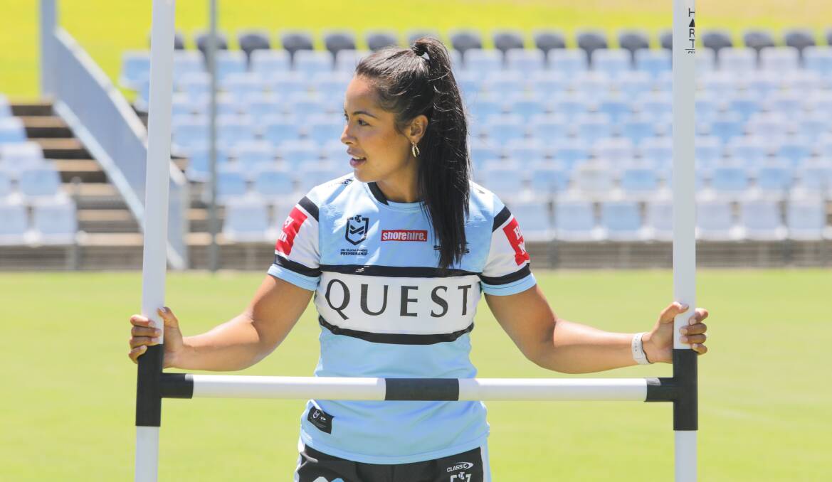 Tiana Penitani became the inaugural Sharks captain in 2023. Along the way, the centre/winger has earned caps for NSW, Australia and Tonga. Picture John Veage