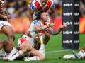 Jaydn Su'A scored a crucial first half try in the Brisbane win and produced eight tackle breaks in 16 runs totalling 167 metres. Picture NRL Images