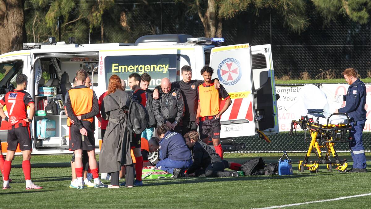 Distressing scenes whilst Cordier was still on the pitch.