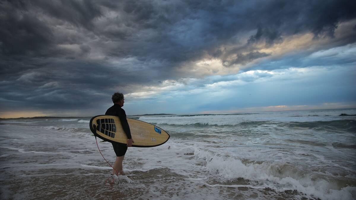 A bit of weather around for todays surfers.Picture John Veage