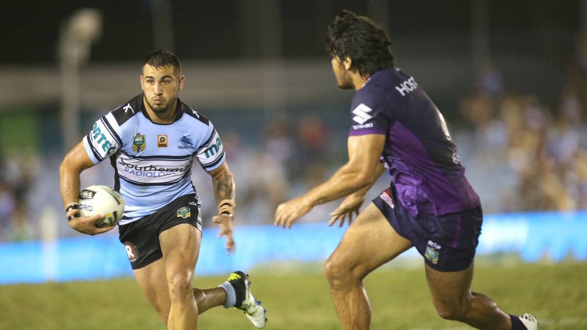 Leaps and bounds: Jack Bird has become one of Cronulla's most important players since making his debut under Flanagan last season. Picture: John Veage