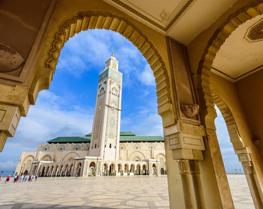 Hassan II Mosque in Casablanca, Morocco. Picture Shutterstock
