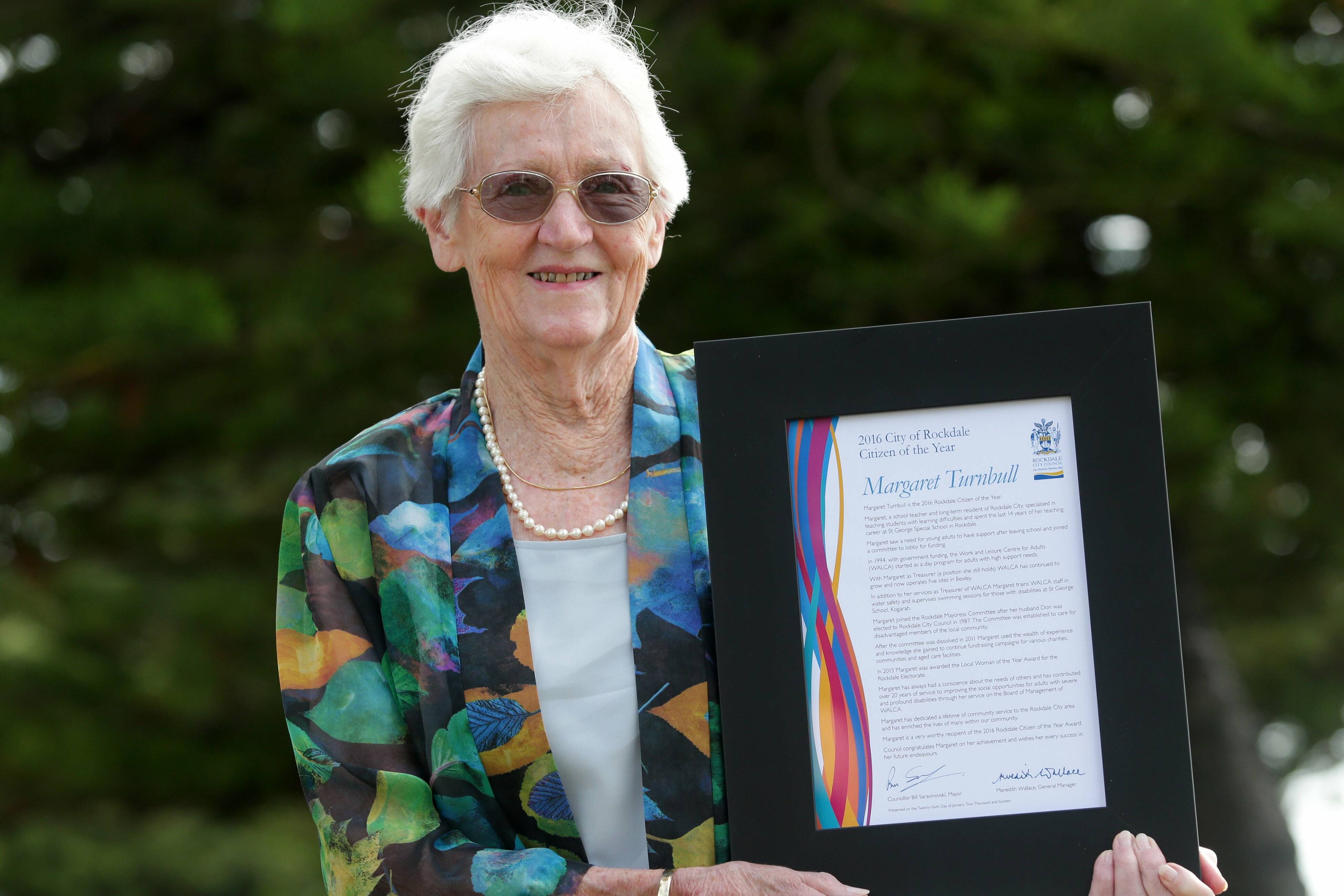 Disability advocate Margaret Turnbull has been named the 2016 Rockdale  Citizen of the Year. | St George & Sutherland Shire Leader | St George, NSW