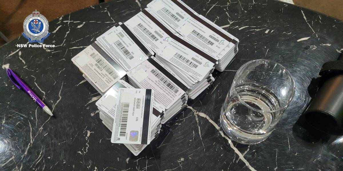 Blank credit cards were found in the units at Wolli Creek. Picture supplied