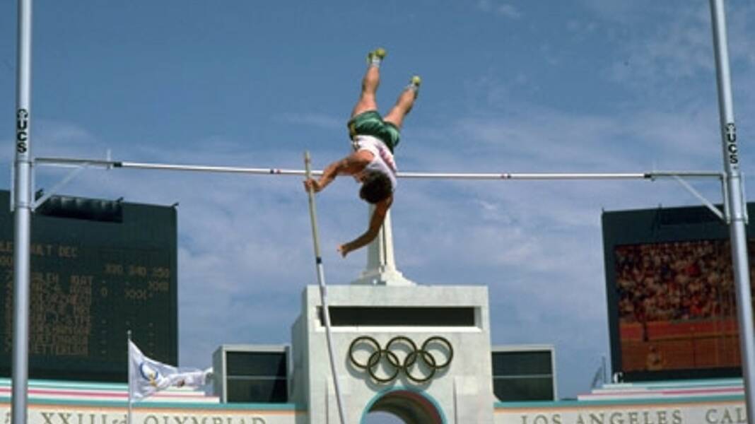 Peter Hadfield competes at the Olympics. Picture supplied