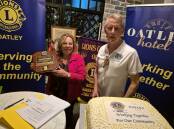 The licensee of Oatley Hotel, Lyn Humphreys has been honoured with the Lions Club International Foundation's Melvin Jones Fellowship Award by the Oatley Lions Club. Club President Richard Sheahan presents the award. Picture supplied