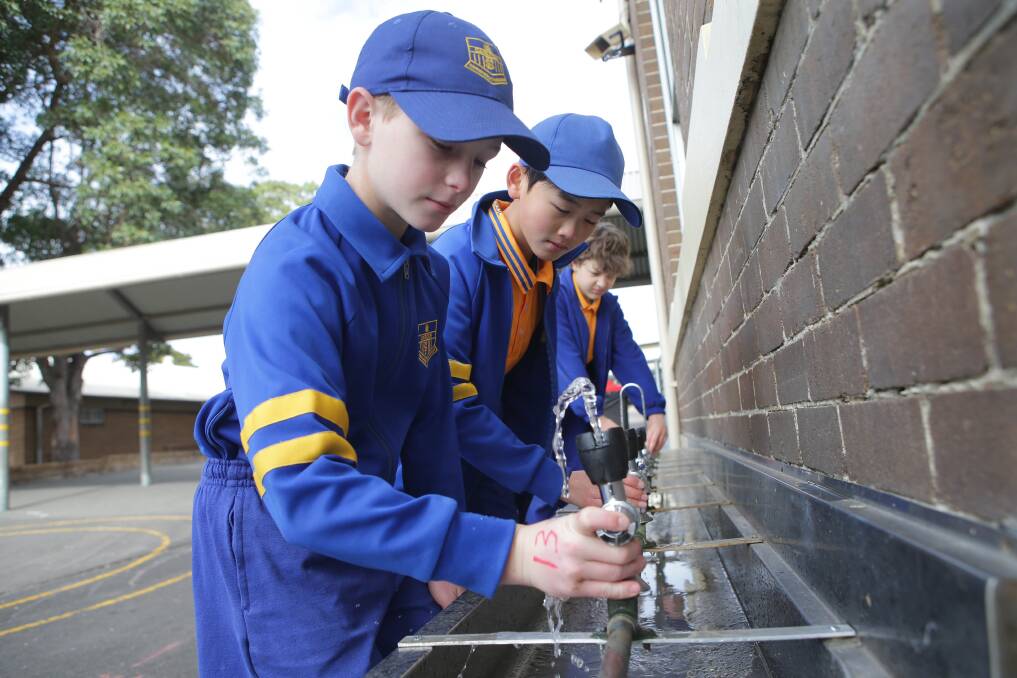 The school also recently installed water-efficient bubblers on the playground, thanks to a community funding grant. Picture: John Veage