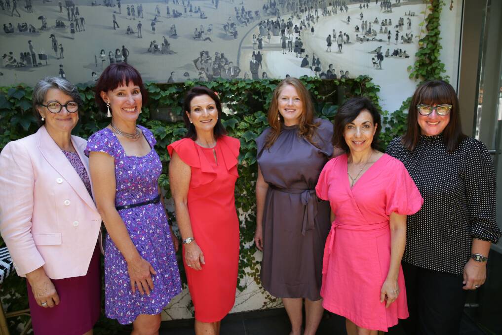Women unite: Big Sister Foundation's Debbie Crowley, Dandelion's Gabrielle Humphries, Big Sister Foundation's Kim Brown, Family Co's Ashleigh Daines, Hopefield Services' Vicki Sherry, and Project Youth's Jodie Darge. Picture: John Veage