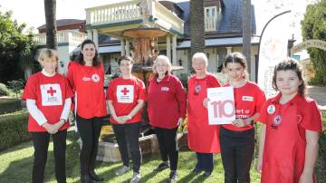 Australian Red Cross St George District Branch is having its 110th anniversary celebration this year. Pictured is Meglyn, Melissa, Annette, Sonia and Verna with Georgia, 11, and Natalie, 8. Picture by John Veage