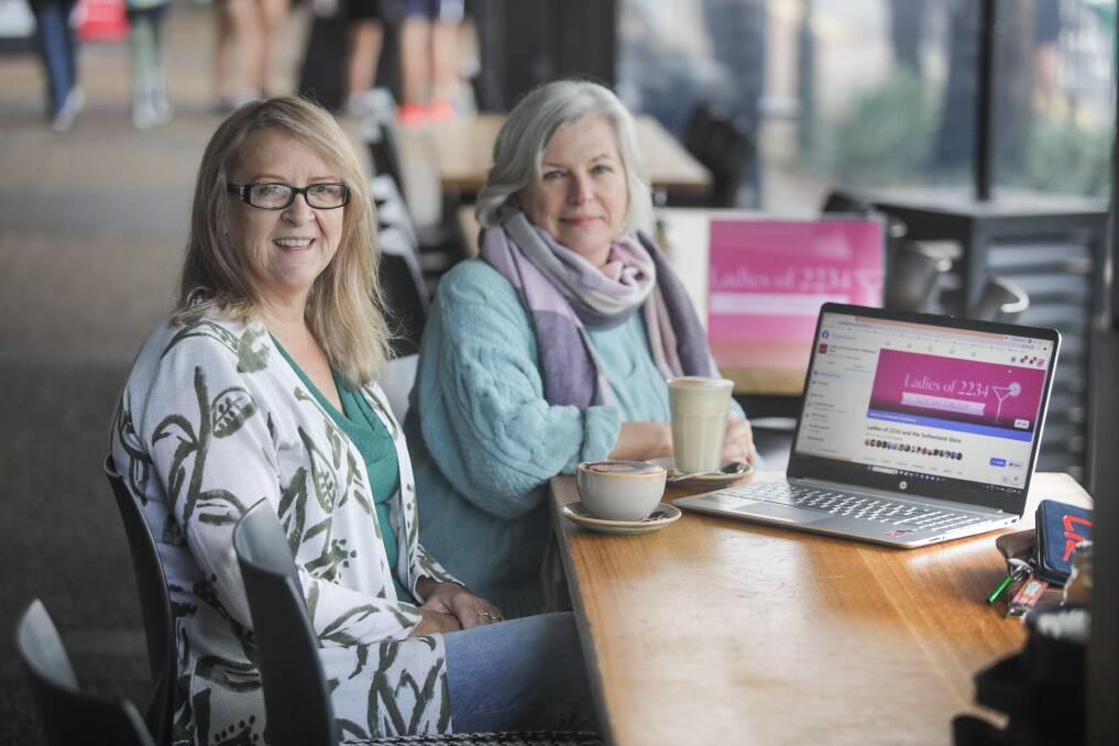 Nessa, pictured on the left, runs a social group on Facebook called Ladies of 2234, and has plenty of support from other women, including Elizabeth Payne, in Sutherland Shire to help run community activities. Picture by John Veage