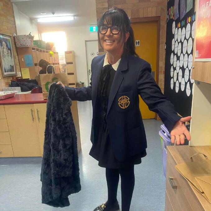 Even St Patrick's Catholic Primary School Sutherland staff tried on a school uniform as part of the birthday celebrations. 