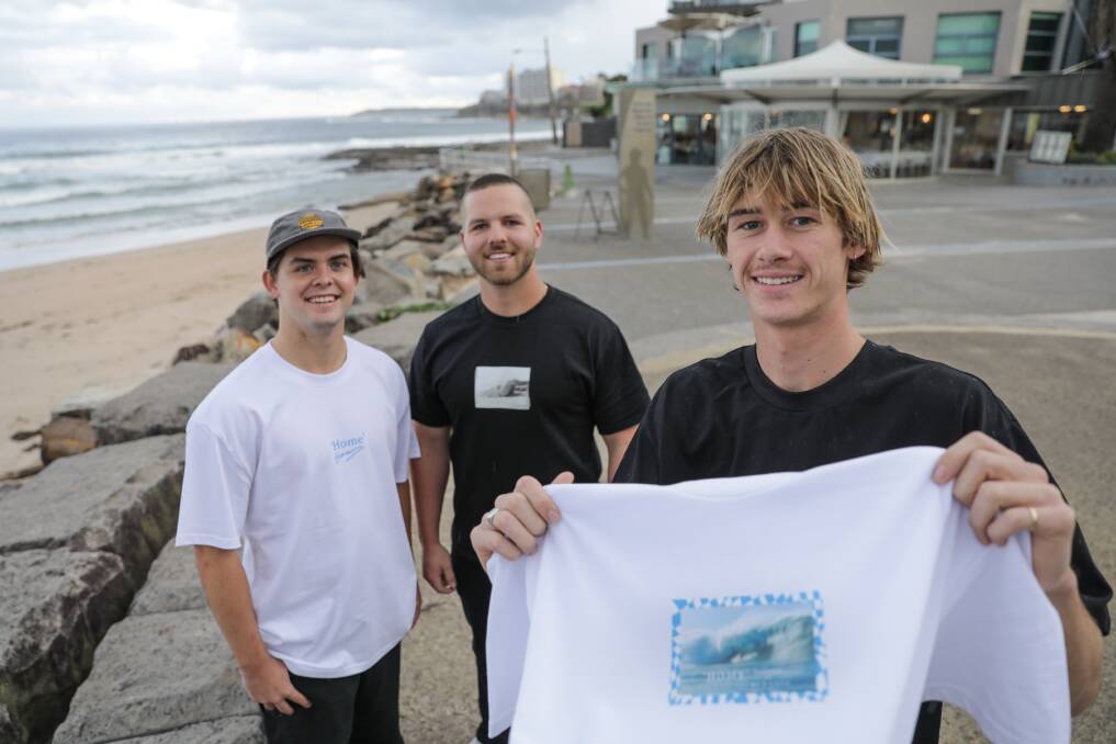Cronulla's Tom Groat and Jake Burns have collaborated with Cronulla surf photographer Luca Salisbury on their latest surfwear collection called 'Home'. Picture by John Veage