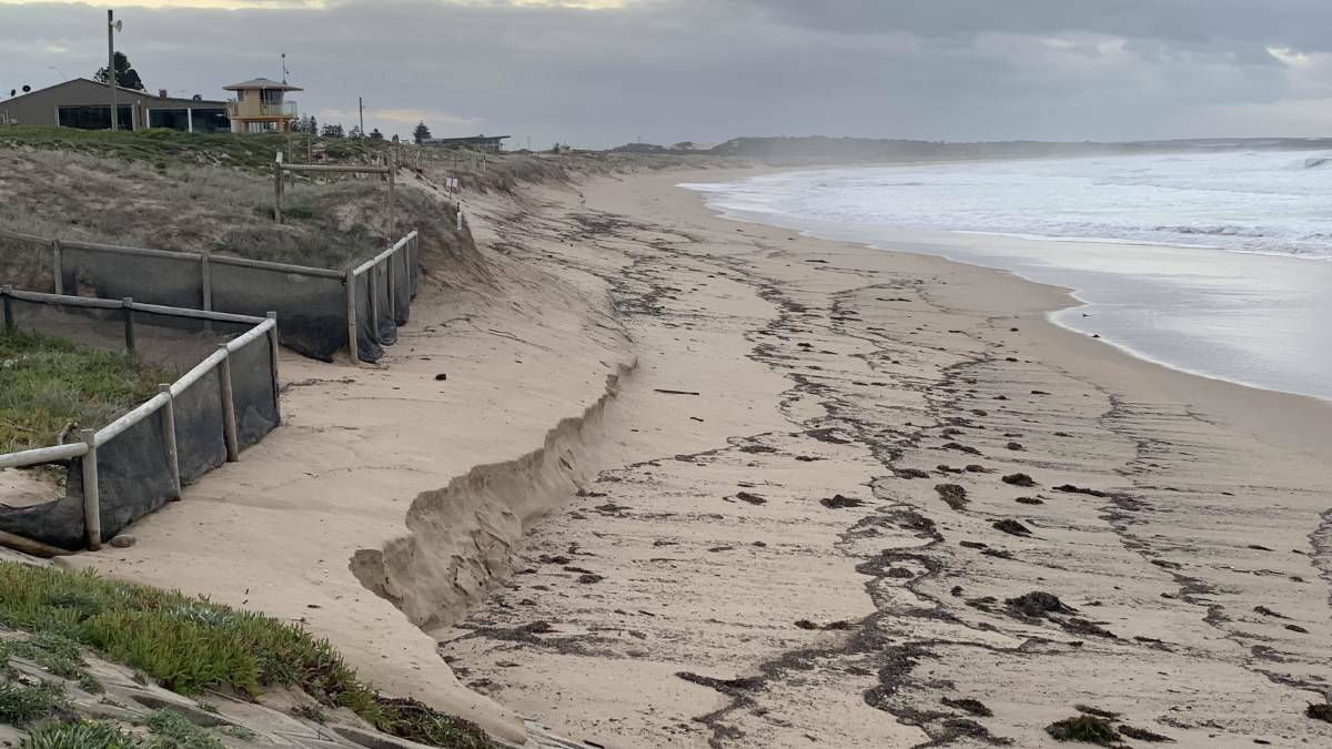 Hazardous surf: High seas caused erosion at Cronulla's beaches over the weekend.