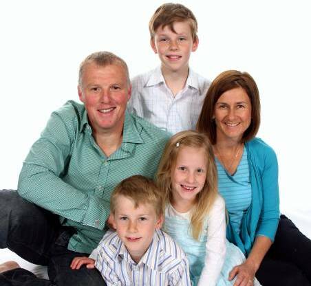 Family man: Matthew Richardson and his family.