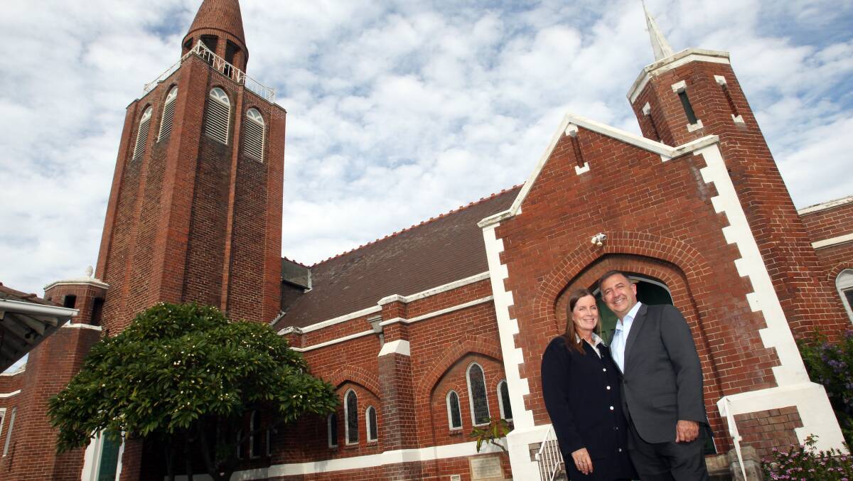 Return: Zac and Sheree Veron find a home at St David's Anglican Church. Picture: Chris Lane
