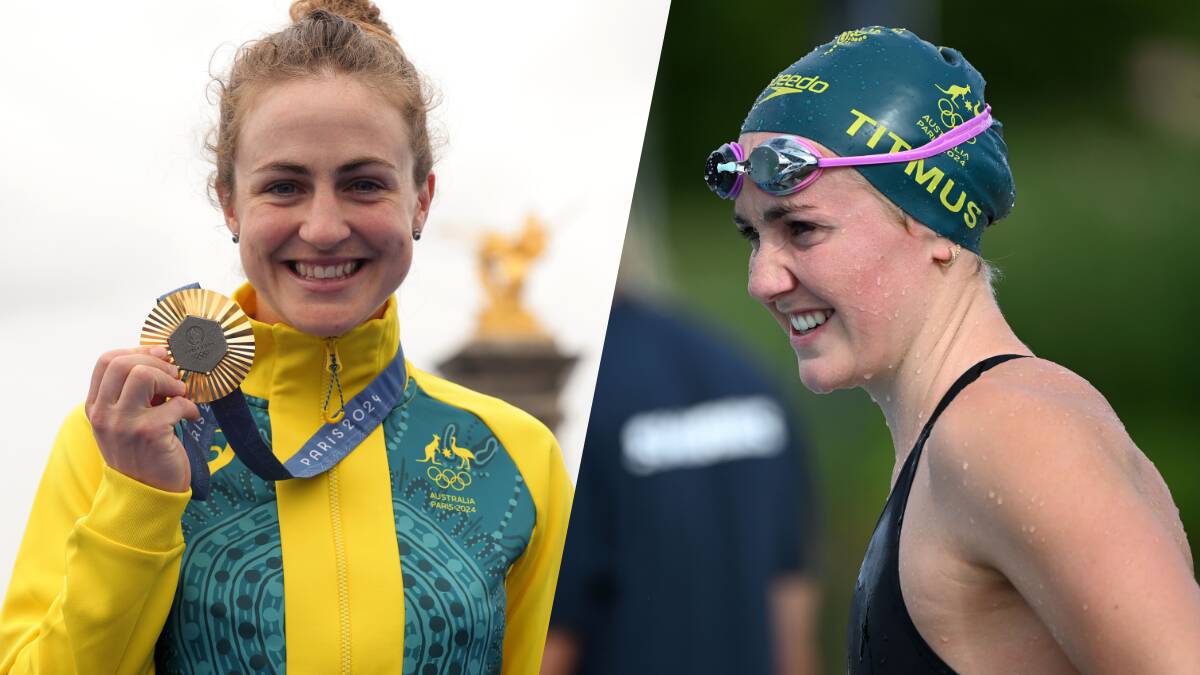 Grace Brown, left, and Ariarne Titmus both won gold medals in stunning fashion. 