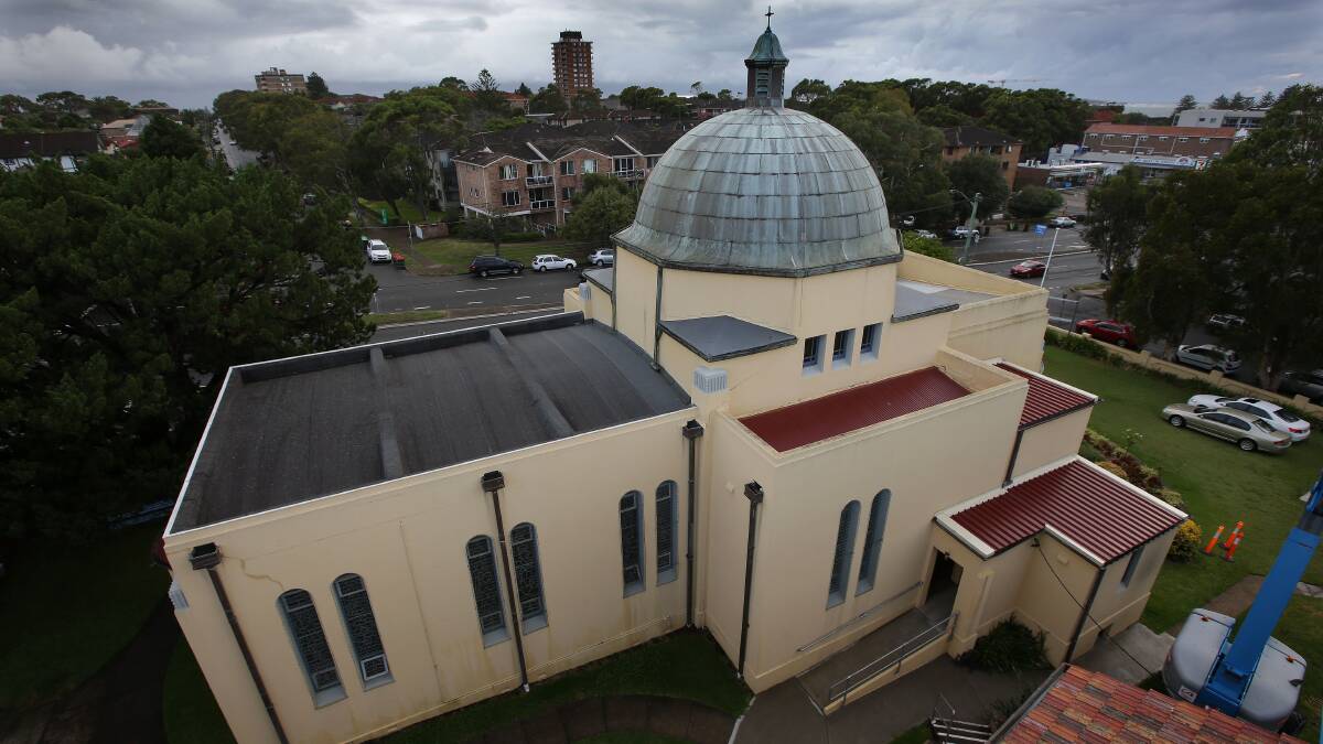 Aerial view of the 88-year-old church before the renovation works. Picture by John Veage