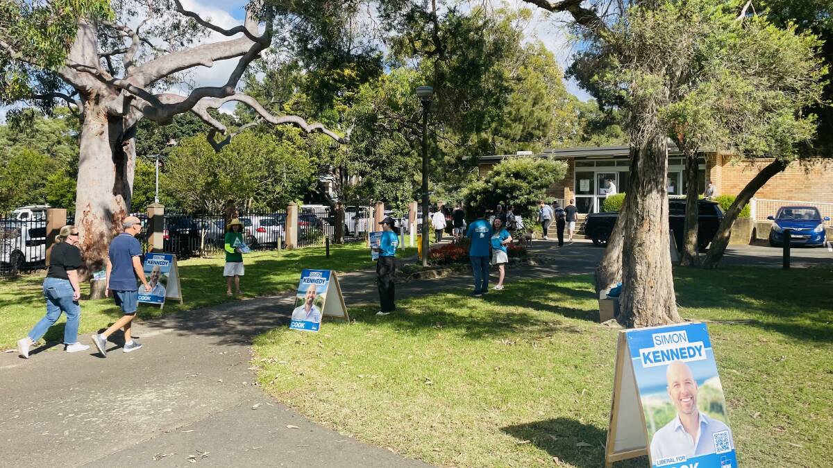 Polling booth at Gymea. Picture by Chris Lane