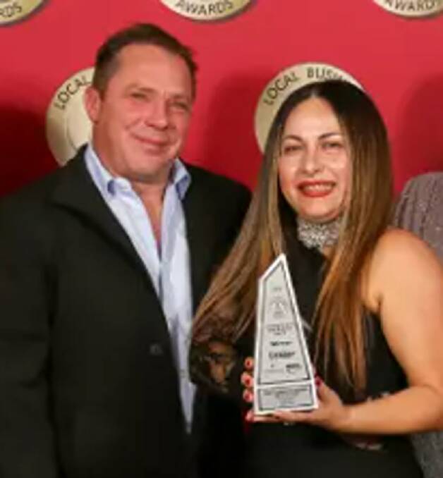 Dean and Jasmine Scali, of Panetta Mercato Kirrawee, best in fruit and veg. Picture supplied