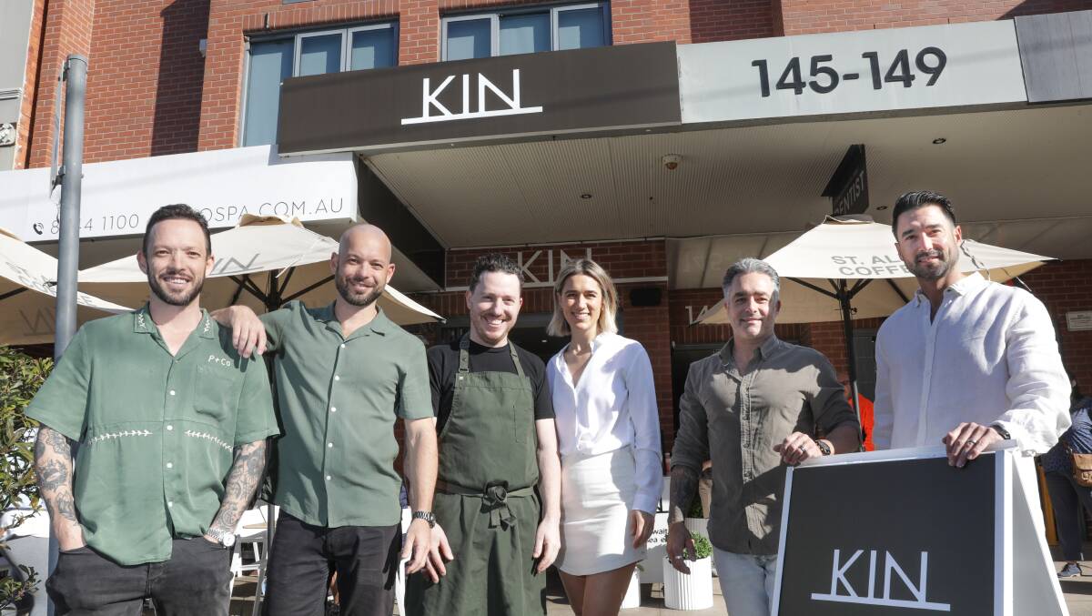 Opening of Kin in July 2023 by the Allouche family and partners - Adam (left), Blake, Luke, Erin, Nathan and Marc. Picture by John Veage