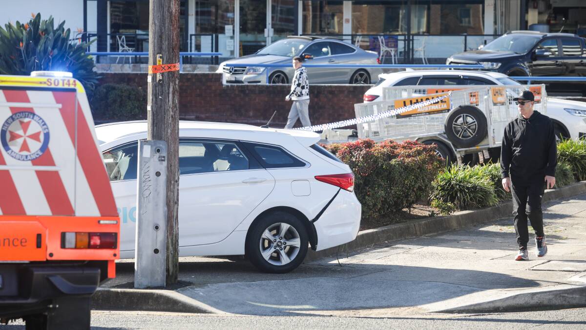 Accident scene at Cronulla. Picture by John Veage