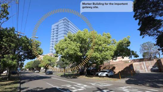 Artist's impression of the proposed Salvation Army development, looking from Kiora Road. Picture Planning Proposal