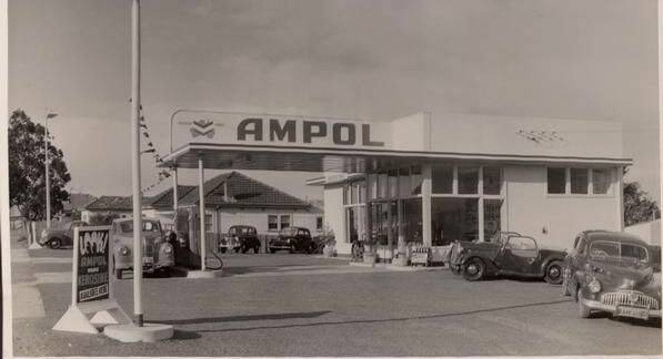 An Ampol service station from the past. Picture: National Library of Australia 