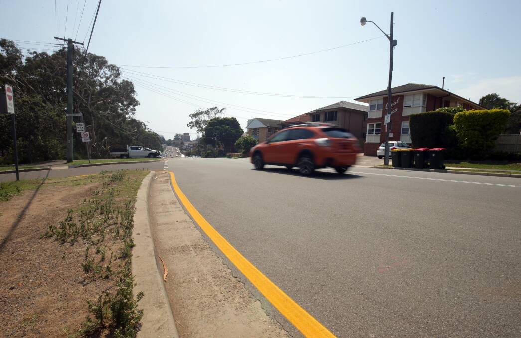 Continuous yellow lines are being painted at intersections across Sutherland Shire. Picture: Chris Lane