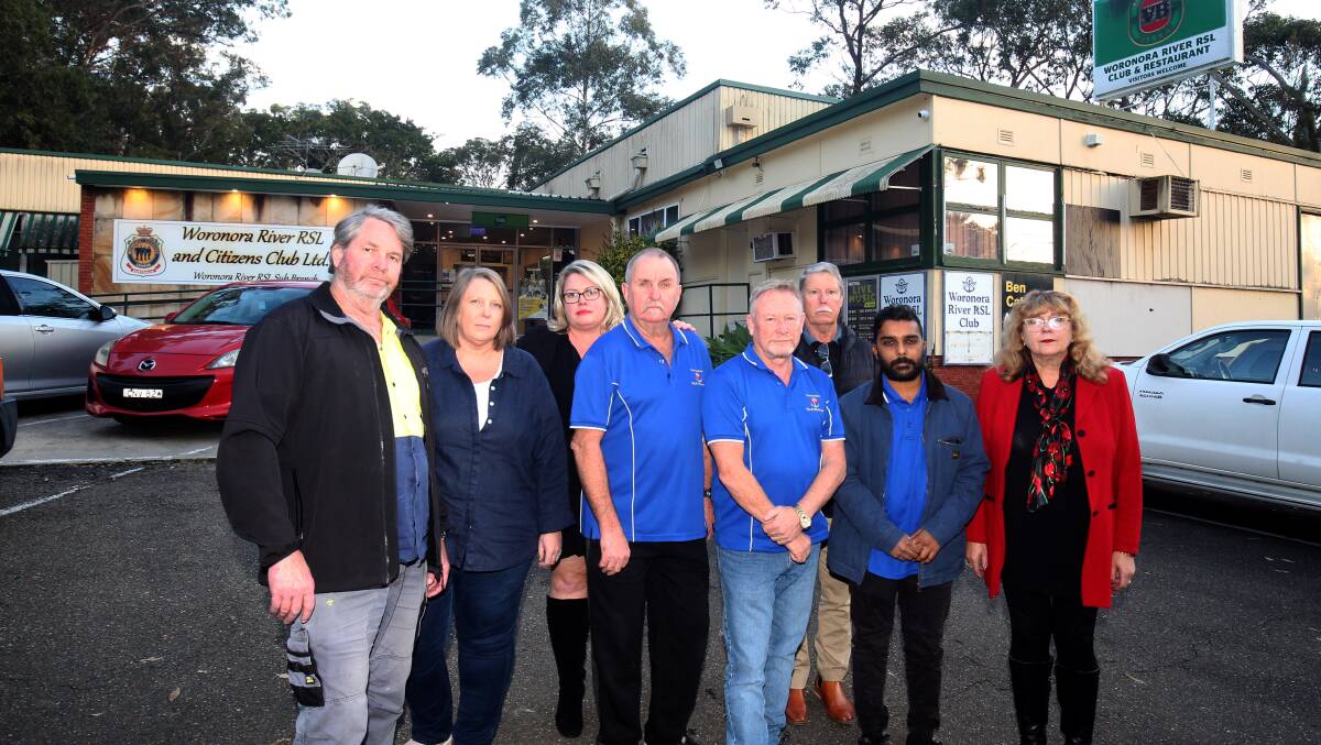 Darren Parker and other members and staff of Woronora RSL and Citizens Club. Picture by Chris Lane
