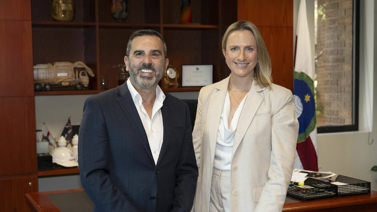 Mayor Carmelo Pesce with newly appointed CEO Clare Phelan. Picture supplied 
