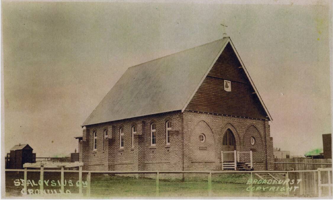 The original Catholic church and school at Cronulla was built in 1917 on the site where the present church stands. Picture supplied