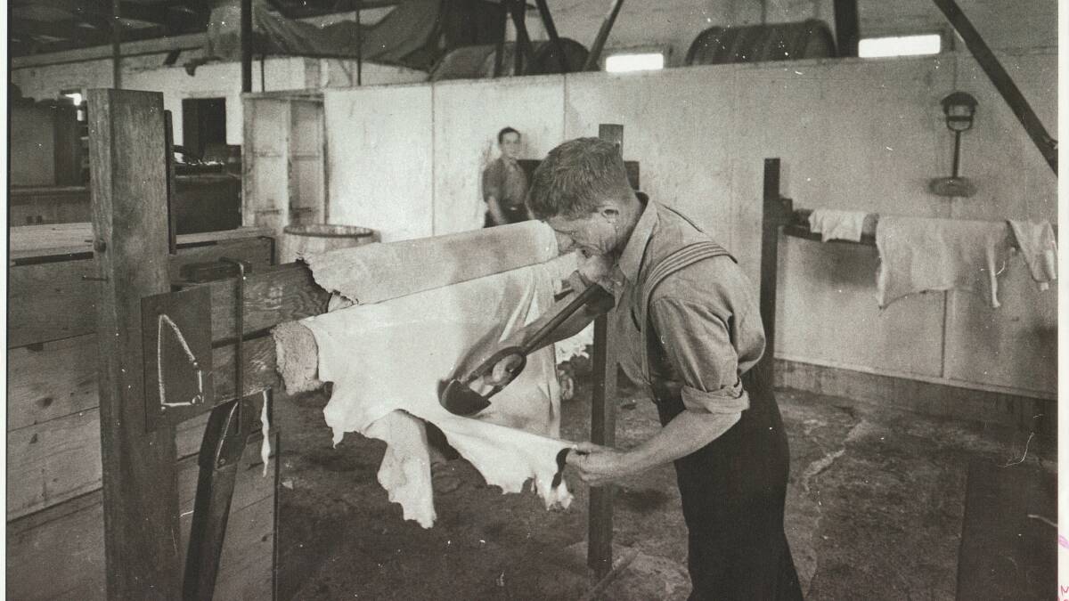 Early days of Birdsall Leather. Picture supplied