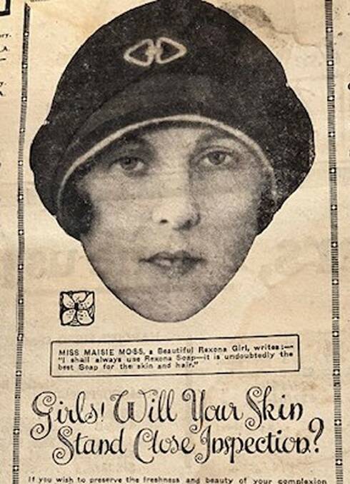 Rexona Soap ad, Cronulla-Sutherland Advocate, February 8, 1929 asks, "Girls, will your skin stand close inspection?"