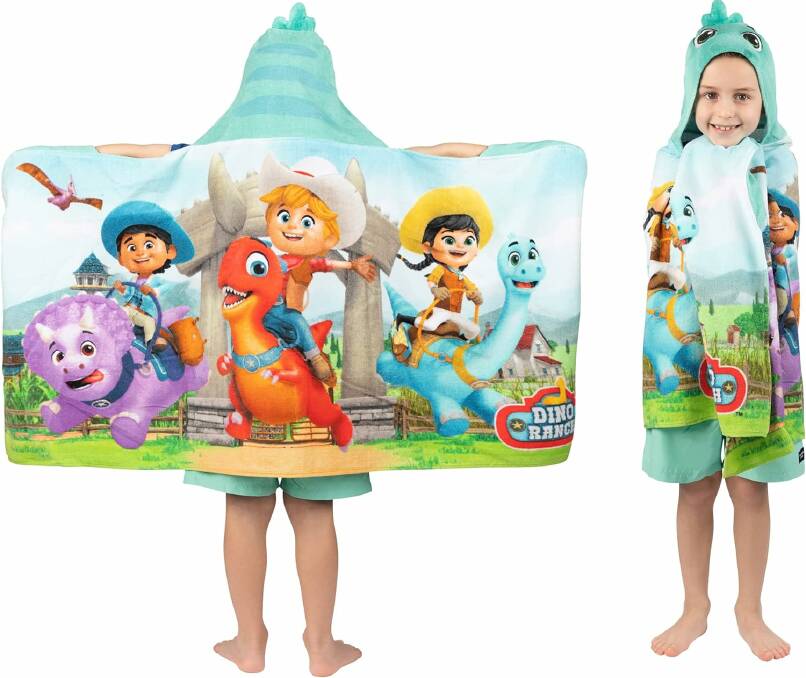 Franco Dino Ranch Bath/Pool/Beach Soft Cotton Terry Hooded Towel Wrap. Picture by Amazon