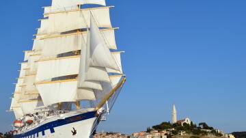 Star Clippers flagship Royal Clipper sails past the island of Hvar in Croatia. Picture supplied