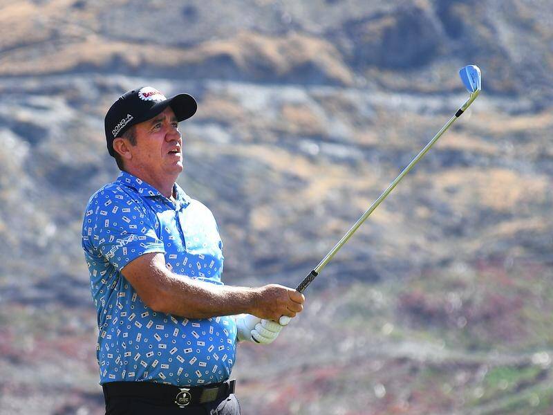 Australian Scott Hend continues to set the pace at the New Zealand Open. (Chris Symes/AAP PHOTOS)