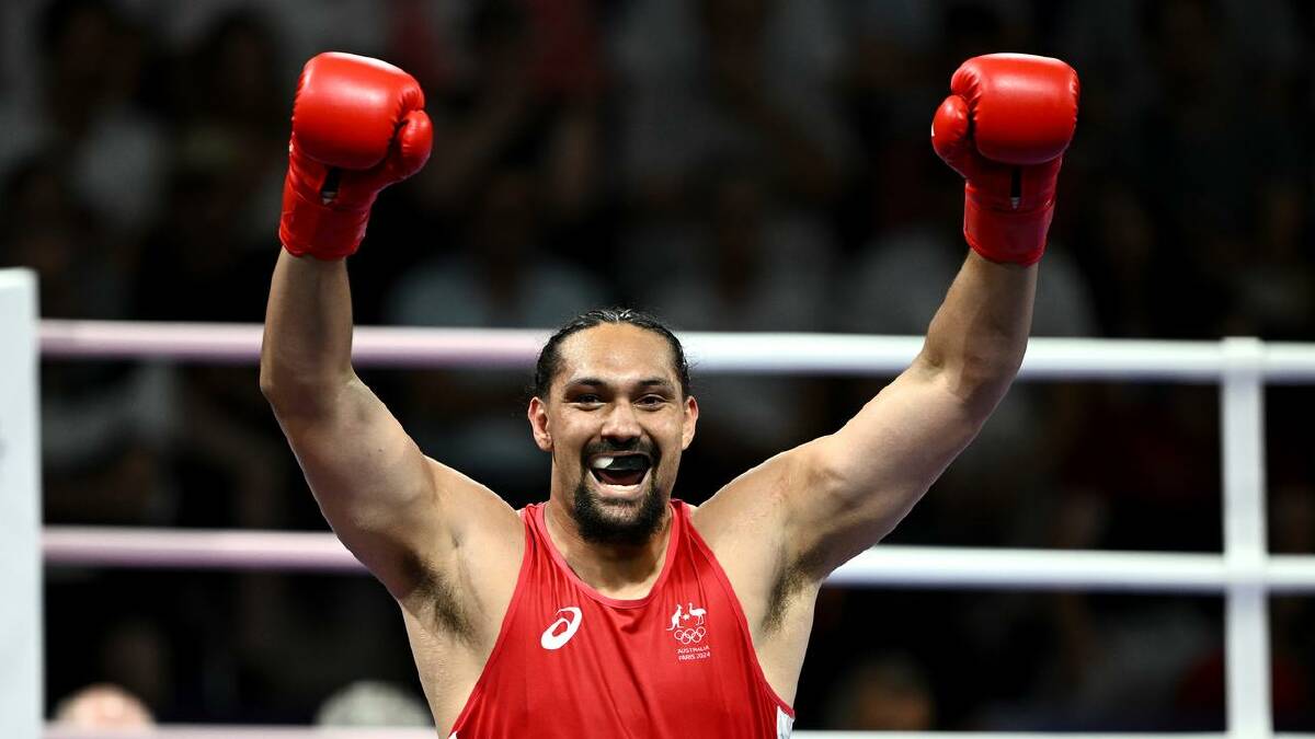 Super heavyweight Teremoana Teremoana needed less than a round to earn his first Olympic win. (Dan Himbrechts/AAP PHOTOS)