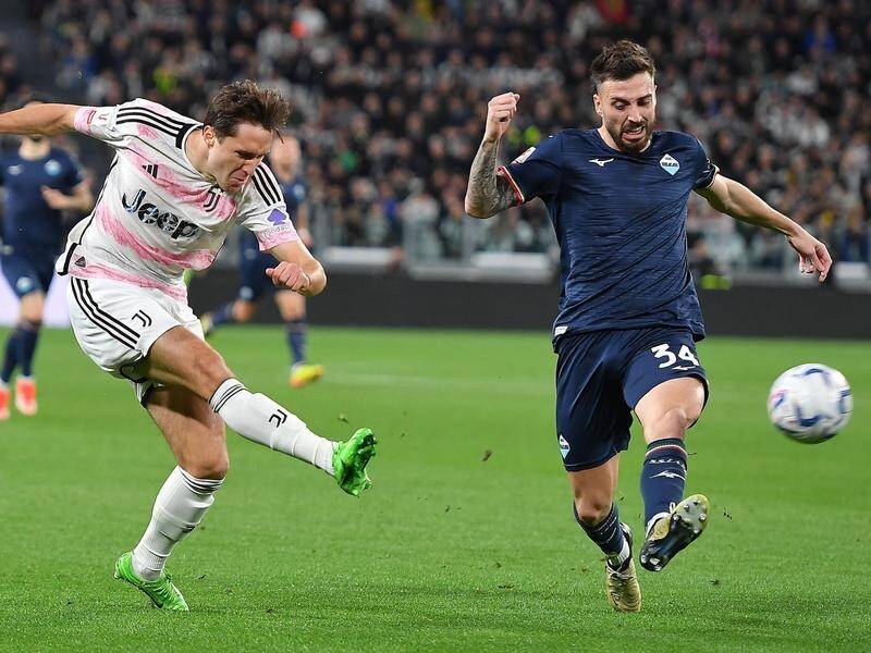 Federico Chiesa has helped fire Juventus to an Italian Cup first-leg win over Lazio. (EPA PHOTO)