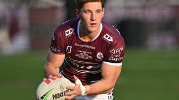 On the move, Jamie Humphreys is leaving the Sea Eagles to join the Rabbitohs in 2025. (James Gourley/AAP PHOTOS)